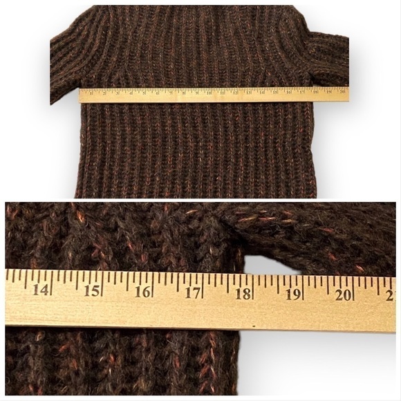 NWT La Ligne Sweater  V neck alpaca wool sweater, Brown, Size XS - Picture 15 of 15